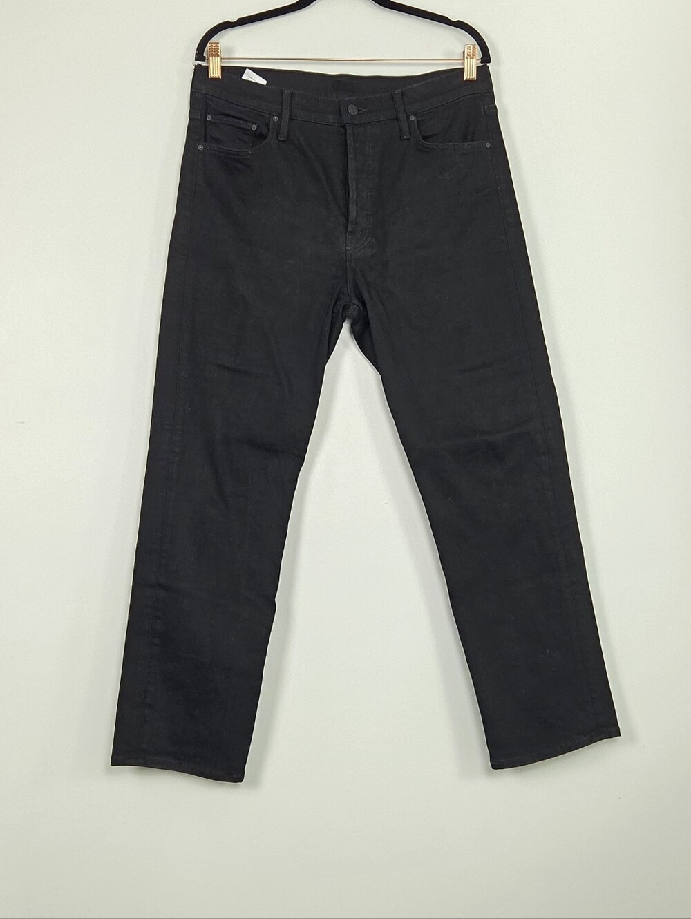 Mother THE TOMCAT ANKLE Lasting Impression Black Button-Fly Jeans Women's Sz 32